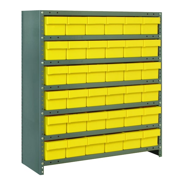 Quantum Storage Systems CLOSED STEEL SHELVING UNIT WITH QED BINS CL1839-626YL - main