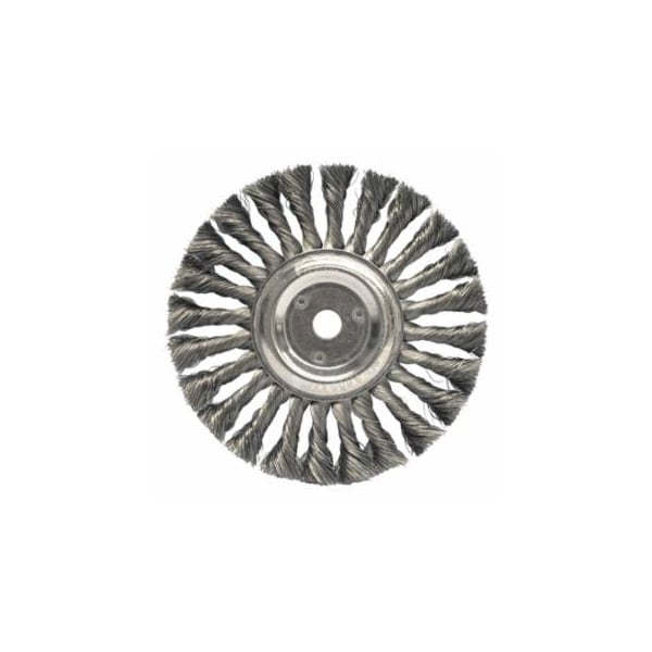 Weiler Standard Twist Knot Wire Wheel, 7 in D x 5/8 in W, .014 in Steel Wire, 9,000 rpm, 2PK 804-08835 - main