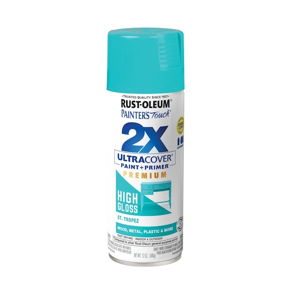Rust-Oleum Spray Paint, St Tropez, High Gloss, Solvent, 12 Oz 331175 - main