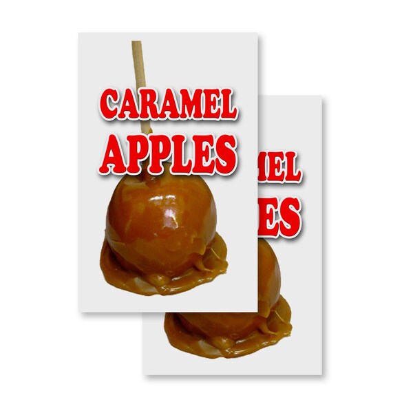 Signmission Caramel Apples, Vinyl Decals Only 24 Inch x 36 Inch, Vinyl Decal, 2PK DSB-2436-2PACK-Caramel Apples - main