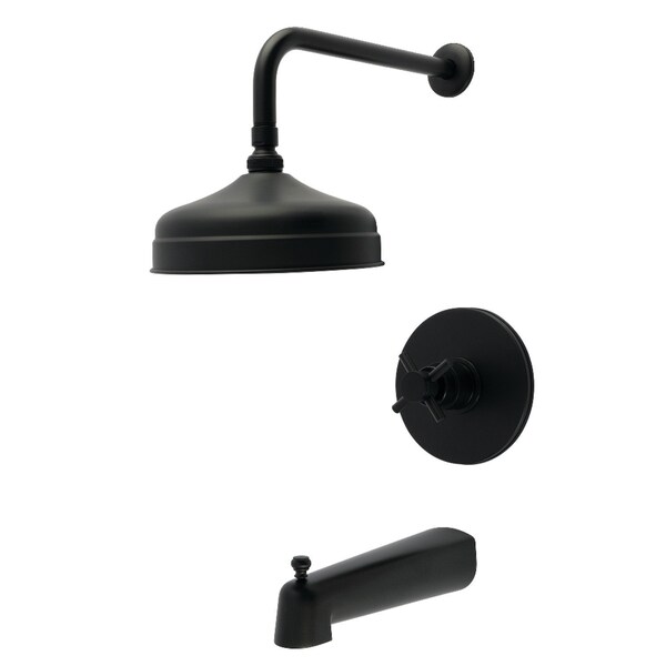 Kingston Brass Single-Handle Pressure Balanced Tub and Shower Faucet, Matte Black KB6330DX - main