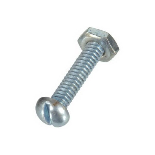 Hillman #10-24 x 3/4" x 3/4 in Combination Phillips/Slotted Round Machine Screw, Zinc Plated Steel, 10 PK 7686 - main