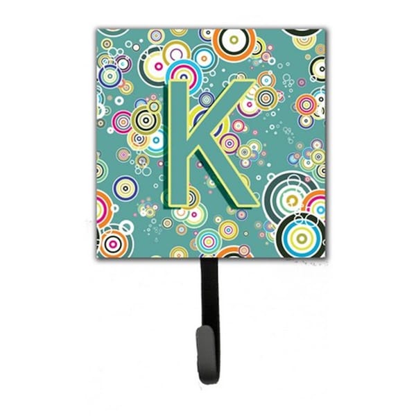 Carolines Treasures Letter K Circle Circle Teal Initial Alphabet Leash and Key Holder CJ2015-KSH4 - main