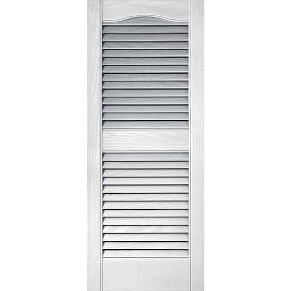 Builders Edge 15''x36'' Vinyl Louvered Shutter, 2PK 23140036001 - main