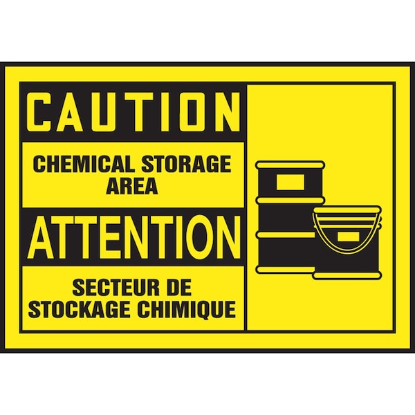 Accuform BILINGUAL OSHA CAUTION SAFETY SIGN FBLCHL610XVE - main