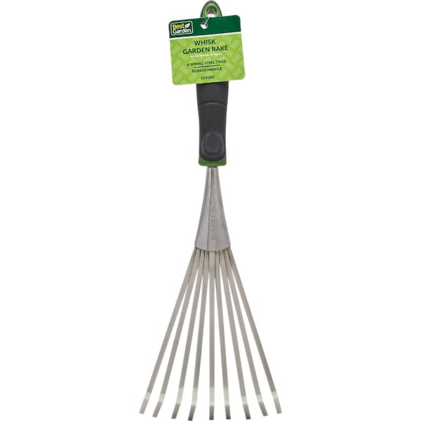 Best Garden 7'' Steel Fan Hand Whisk Garden Rake, 6-Tine GT-965RS - main