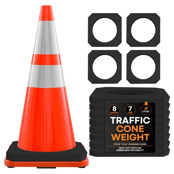 Xpose Safety Traffic Cone Weight, 7 lbs., 8PK TCW-7LB-8-X - main