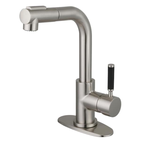 Kingston Brass Single-Handle Pull-Out Kitchen Faucet, Brushed Nickel LS2418DKL - main