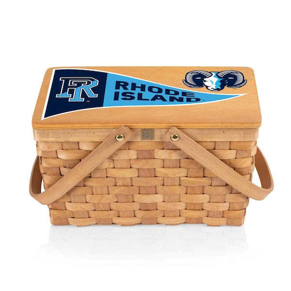 Picnic Time Family Of Brands NCAA Rhode Island Rams Poppy Personal Picnic Basket 124-00-299-934-0 - main