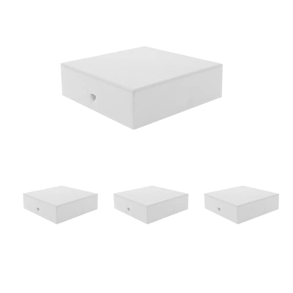 Nuvo Iron 4-in x 4-in Eazy-Cap Low Profile Steel White Post Cap, 4PK PCP24-WEC-IP4 - main