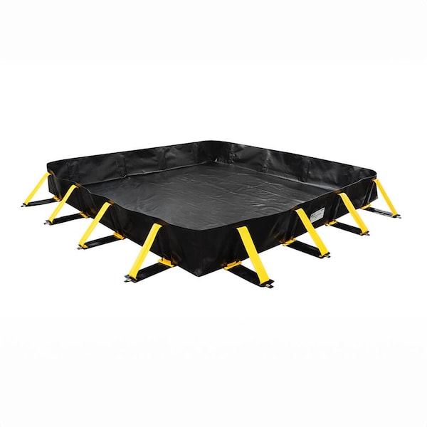 Enpac 6'x8'x1' Stinger Snap-Up Collapsible Spill Berm, Black 48-681-BK-SU - main