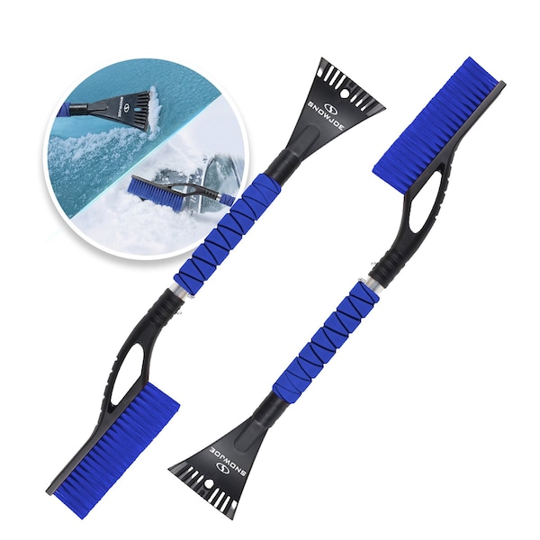 Snow Joe Car Snow Removal Brush + De-icing Shovel for Car Windshield | 27-Inch, 2PK SJEG-SB27X2 - main