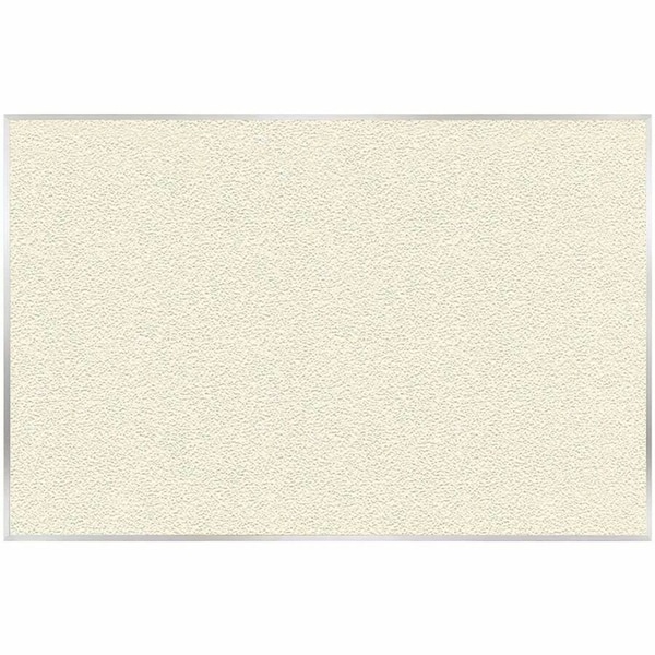 Ghent Vinyl Bulletin Board, Satin Aluminum Frame, 4ft H x 7ft 4in W, Ivory AV47-185 - main