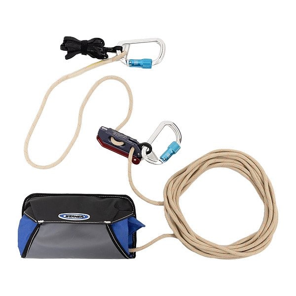 Werner Self-Rescue System, Aluminum, 30 ft, Full Body Harness, 310 lb H060130 - main