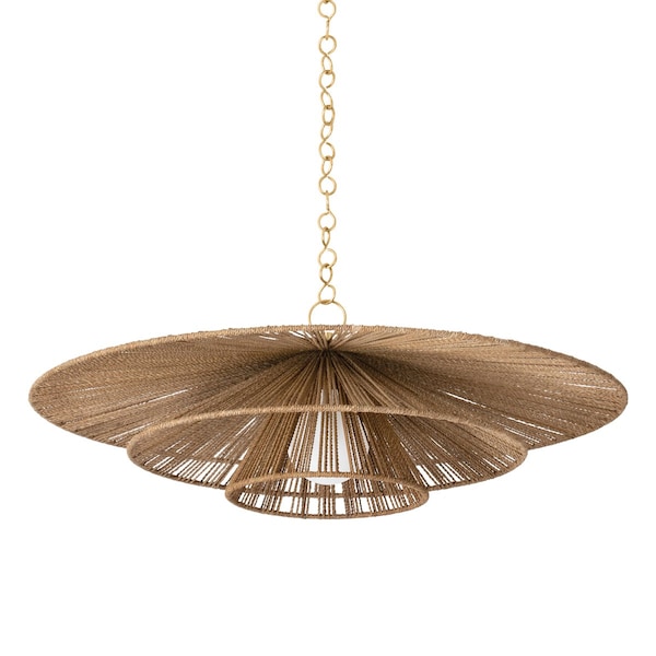 Troy Lighting Levan 1 Light Pendant 36 In. Vintage Gold Leaf F1736-VGL - main