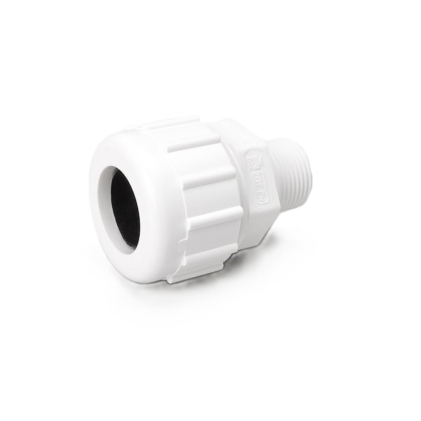 Zoro Select PVC ADAPTER, White, Union 161-104 - main