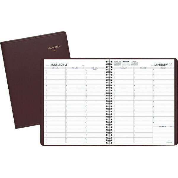 At-A-Glance Weekly Appointment Book, 11 x 8.25, Winestone Cover, 13-Month: Jan 2025 to Jan 2026 70-950-50 - main