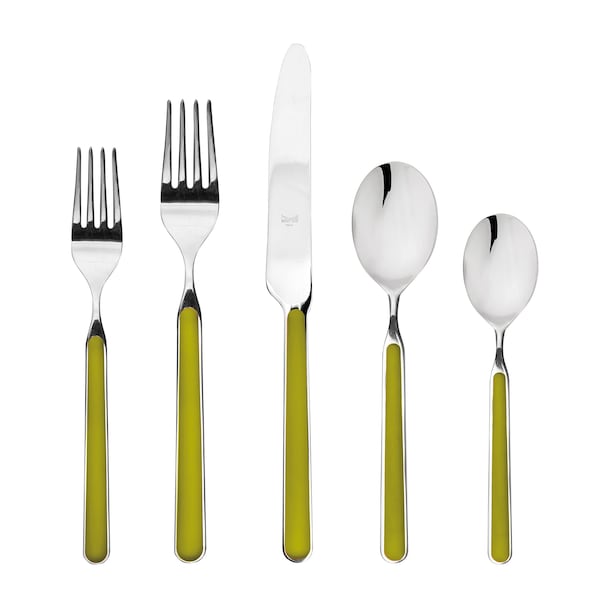 Mepra Fantasia Flatware Set - 20 Pieces - Olive Green 10Q722020 - main