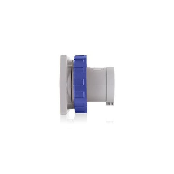 Leviton Pin & Sleeve Inlet, 125 A, 200/250V AC, 2 Pole, Blue W2125-B6 - main