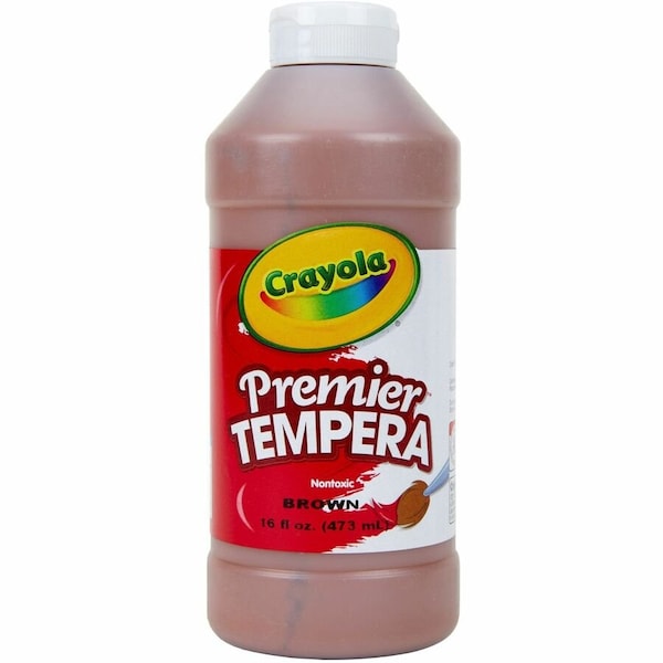 Crayola Premier Tempera Paint, 16 oz, Brown, 3PK 54-1216-007 - main