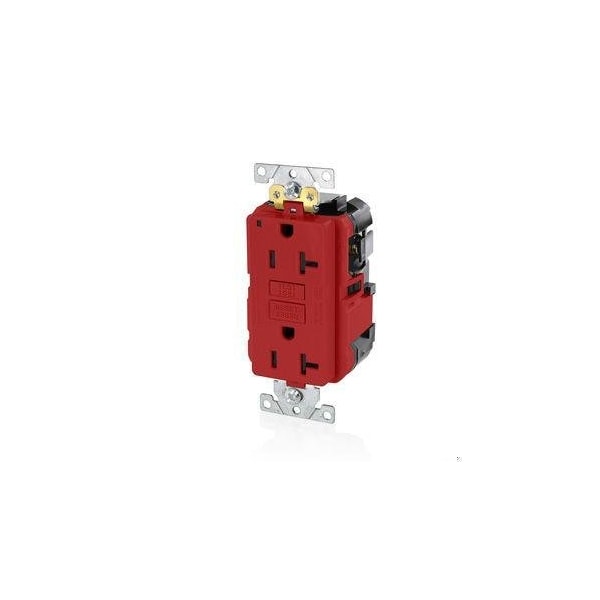 Leviton Lev-Lok GFCI 20A Ind Gr/PI Red MGFN2-R - main
