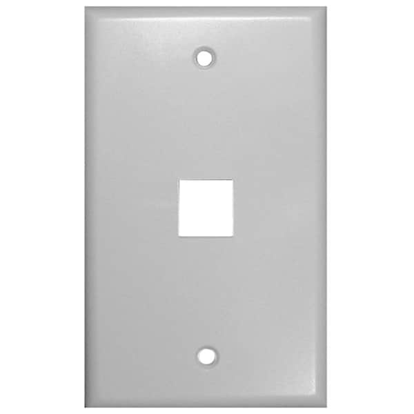 Vanco International- Inc Vanco 1 Port Keystone Wallplate White 820101 - main