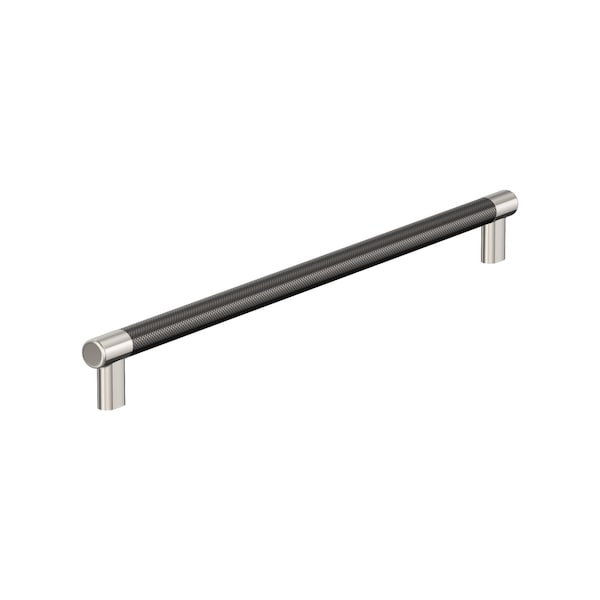 Amerock Esquire 18 inch 457mm Center-to-Center Polished Nickel/Gunmetal Appliance Pull BP54041PNGM - main