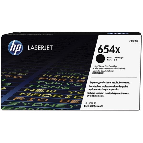 Hp 654X Black Original LaserJet Toner Cartridge, 20,500 Yield CF330X - main