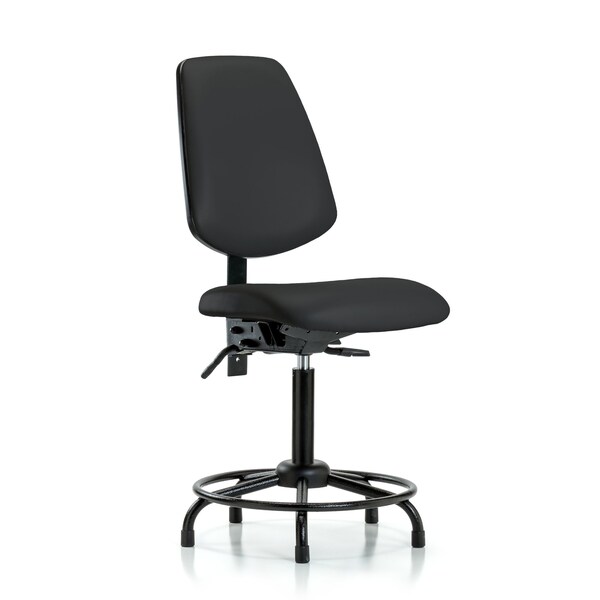 Blue Ridge Ergonomics Medium Bench Chair No Arms, 22" to 29" Height, Vinyl, Black BR-VMBCH-MB-RT-T1-A0-RG-8540 - main