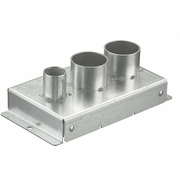 Hubbell Wiring Device-Kellems Recessed 8" Series, Replacement Fitting Box, (1) 3/4" EMT and (2) 1-1/4" EMT S1R8JNC9 - main