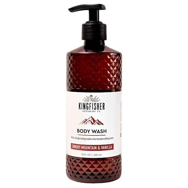 Kingfisher Grooming Co Men's Body Wash, Smoky Mountain and Vanilla, 18 oz ST3245-VM - main