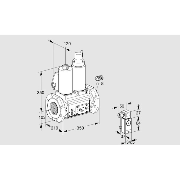 Honeywell Kromschroder Gas Solenoid Valve – VCS Series, 500 mbar, Auto Shut-Off, IP65 Rated KS88207199 - main