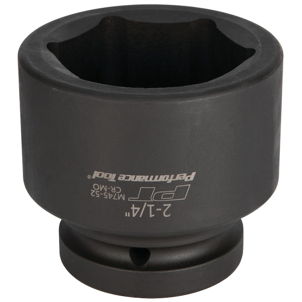 Performance Tool 1 in. Dr. Impact Socket, 2-1/4 in. SAE, Black Phosphate M745-52 - main