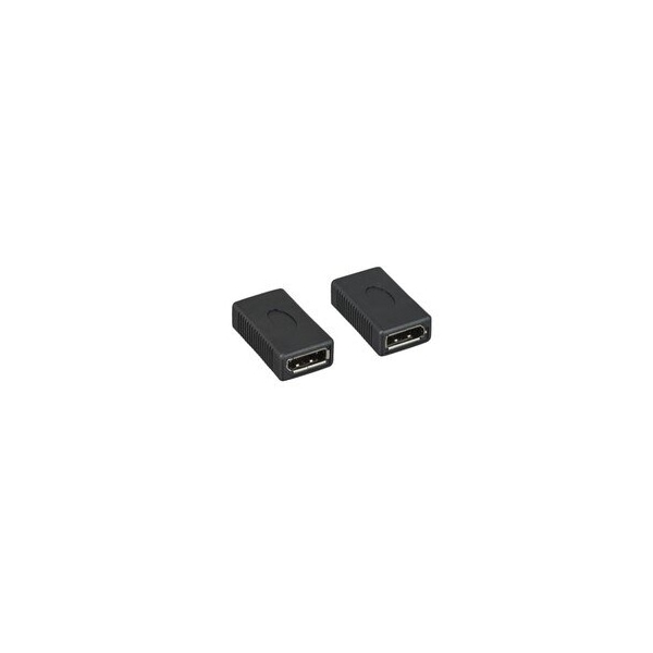 Cable Wholesale DisplayPort 1.4 Coupler / Gender Changer, DisplayPort Female to DisplayPort Female, Black 30H1-60400 - main