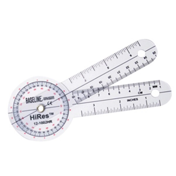 Baseline 360 deg Head Plastic Goniometer Hires with 6 in. Arms Baseline-12-1002HR - main
