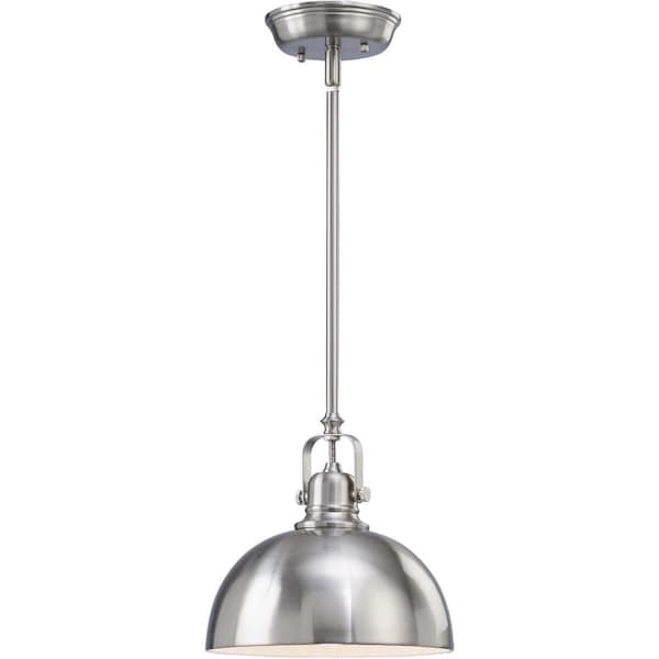 Home Impressions 1-Bulb Brushed Nickel Incandescent Rod Pendant Light Fixture IPL222B01BN-B - main
