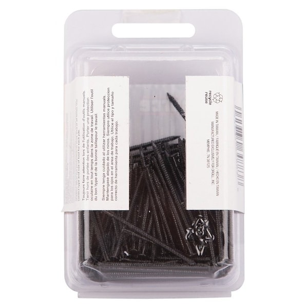 Prosource Panel Nail, 15D, 1-5/8 in L, Steel, Painted, Flat Head, Ring Shank, Black, 171 lb NTP-083-PS - main