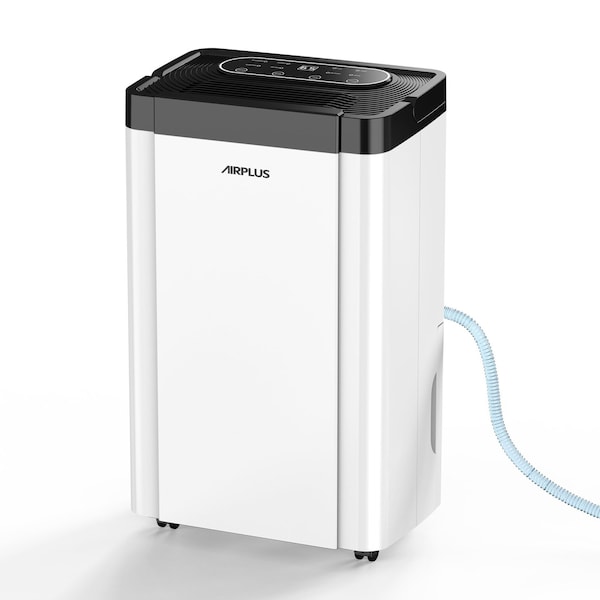Edendirect 48 pt. 4,500 sq.ft. Dehumidifier for Home in White with Drain Hose, Bucket for Basement, 24H Timer ZR-AP20-1909EE - main