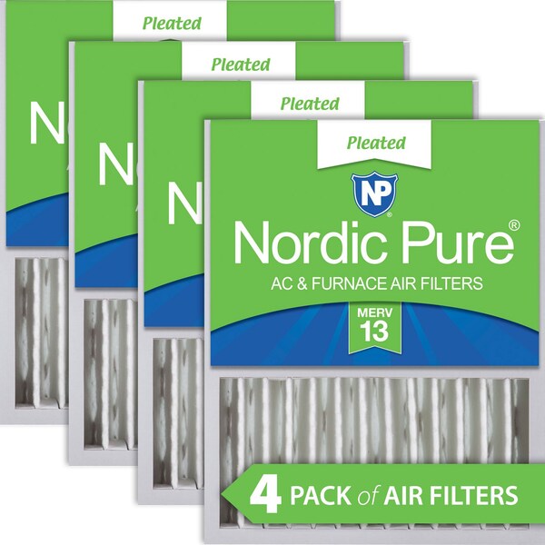 Nordic Pure 16x20x5 Pleated Air Filter, High Capacity, Electrostatically Charged Synthetic Media, MERV 13, 4 PK 16x20x5HM13-4 - main