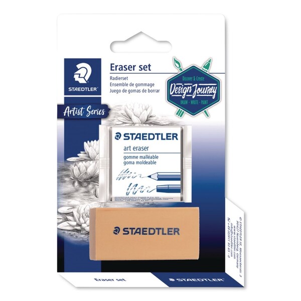 Staedtler Assorted Art Erasers, For Pencil Marks, Square Block/Rectangular Block, Assorted Colors, 2PK 525925 BK2 - main