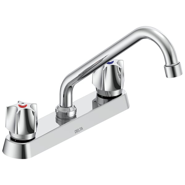 Delta Commercial 26C3 Two Handle 8 In Cast Deck-Mount Faucet In Chrome 26C3231 - main