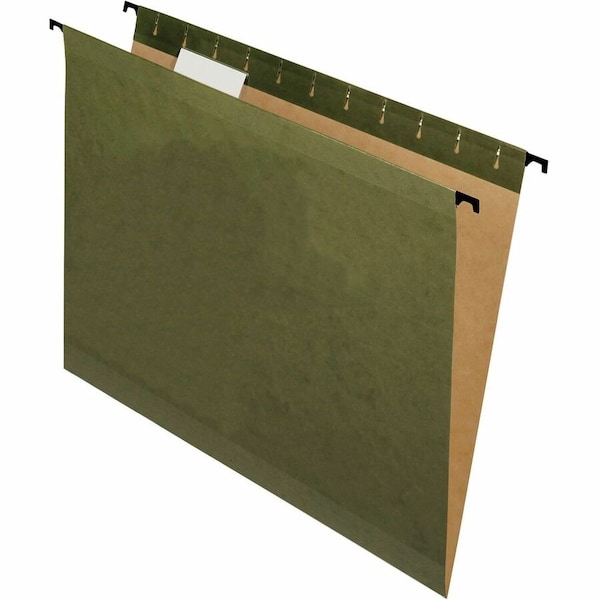 Pendaflex SureHook 1/5 Tab Cut Letter Recycled Hanging Folder - 8 1/2in x 11in - Green - Reinforced, 20PK 615215 - main