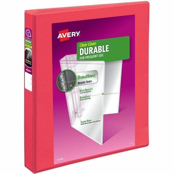 Avery Binder, Duraview, 1, Coral 6PK AVE17293 - main