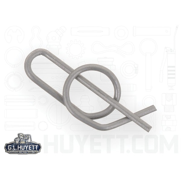 Huyett Ring Cotter Pin, Heavy Duty, 300-304 Stainless Steel, 0.041 in Dia x 0.844 in Effective Length RCSS-0250-H - main
