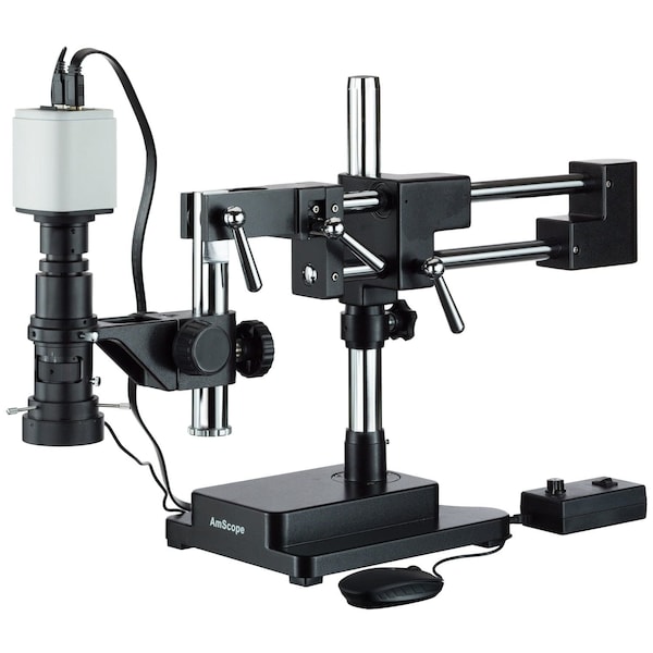 Amscope H800 Zoom Digital Inspection Monocular Stereo Microscope 0.7X-5X on Boom Stand w/1080p 60fps 2MP HD H800-DAB-96S-HD1080 - main