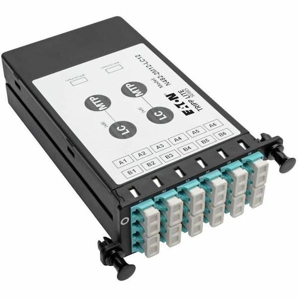 Eaton Tripp Lite Series 40Gb to 10Gb Breakout Cassette - x2 12-Fiber OM4 MTP/MPO Male with Pins to N482-2M12-LC12 - main
