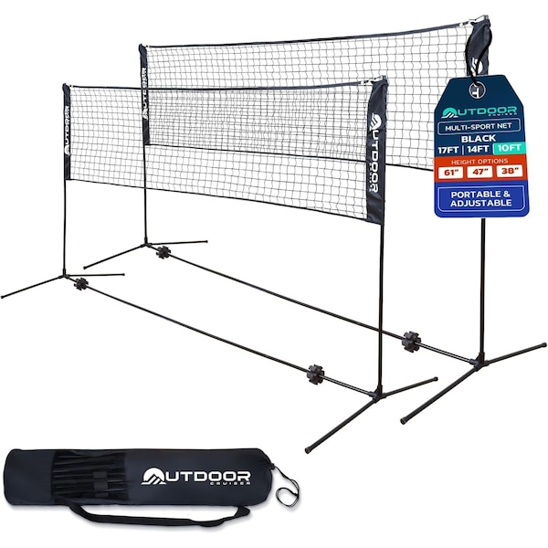Outdoorcruiser Outdoor Cruiser Portable Sports Net, Adjustable Height, for Badminton, Pickleball, Volleyball OCPBNET10 - main