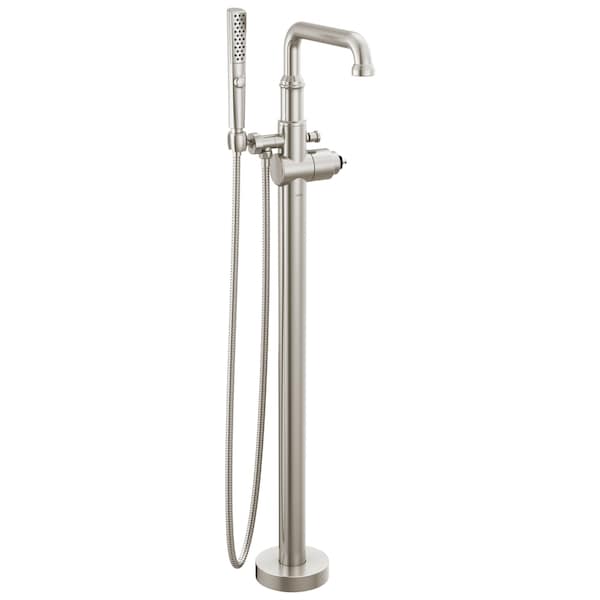Delta Broderick Floor Mount Tub Filler Trim- Less Handle In Lumicoat Stainless T4784-SS-PR-LHP-FL - main