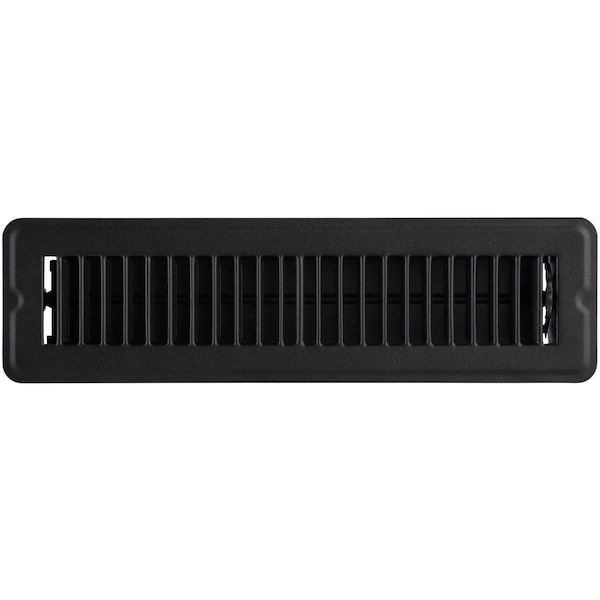 Home Impressions 2-1/4'' x 12'' Matte Black Steel Floor Register 1FL0212MB-NH - main