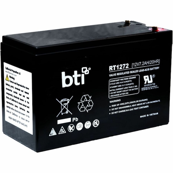 Battery Technology APC UPS BATTERY 12V 7A BTI REPL UPS BATT 12V7.2AH-T2 12V7.2AH-T2-BATT-BTI - main
